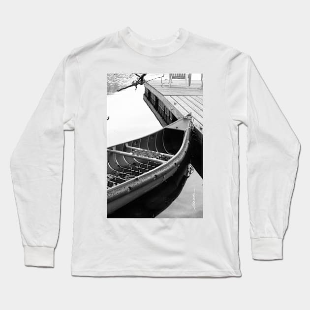 Canoe on Rescue Lake Long Sleeve T-Shirt by srwdesign
